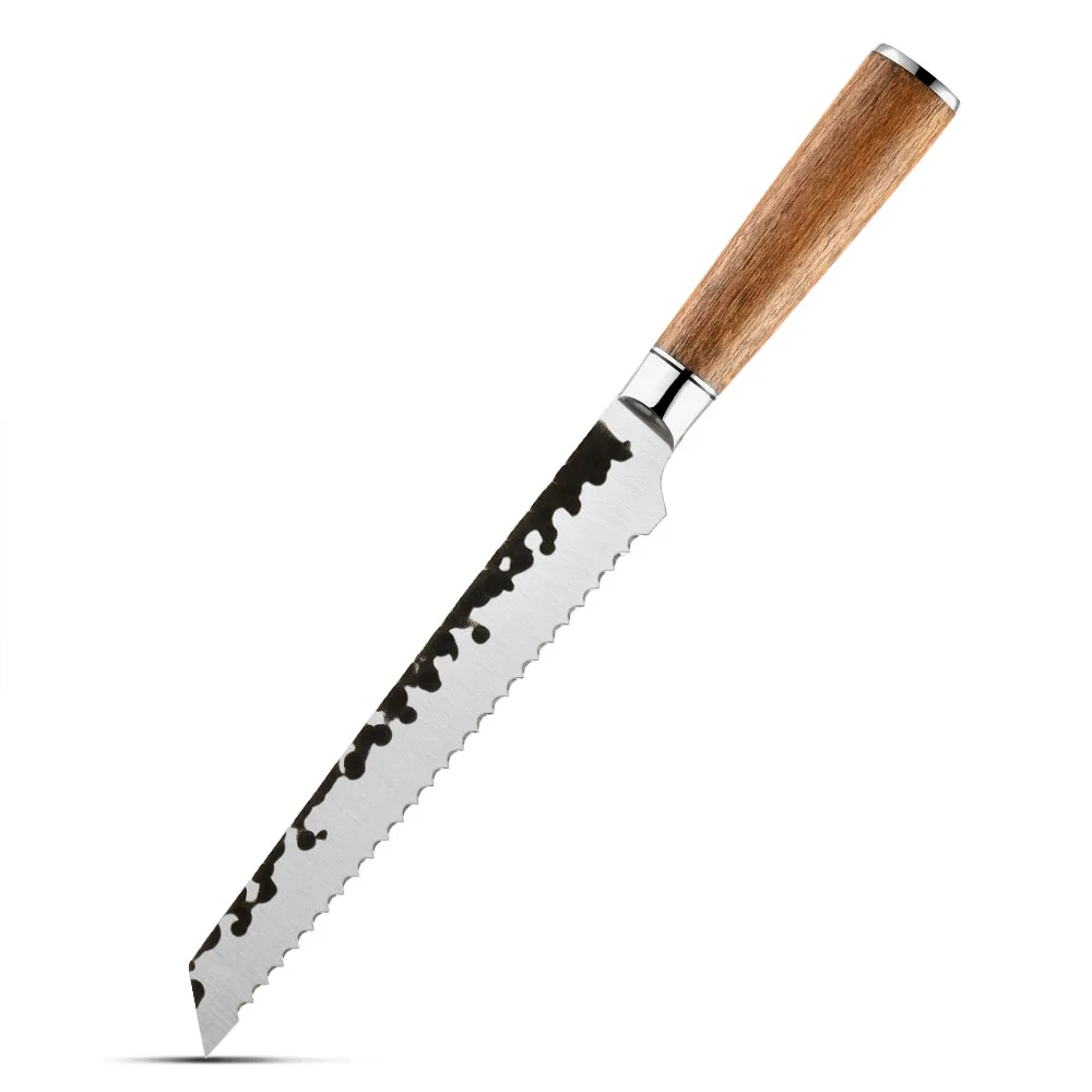 Bread High-Carbon Stainless Steel Rosewood Handle 20cm - Hikari
