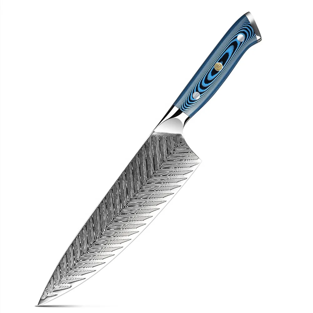 Premium Chef Knife, Hikari - Versatile 73-Layer Damascus Steel with Pakkawood Handle for Culinary Performance - Hikari