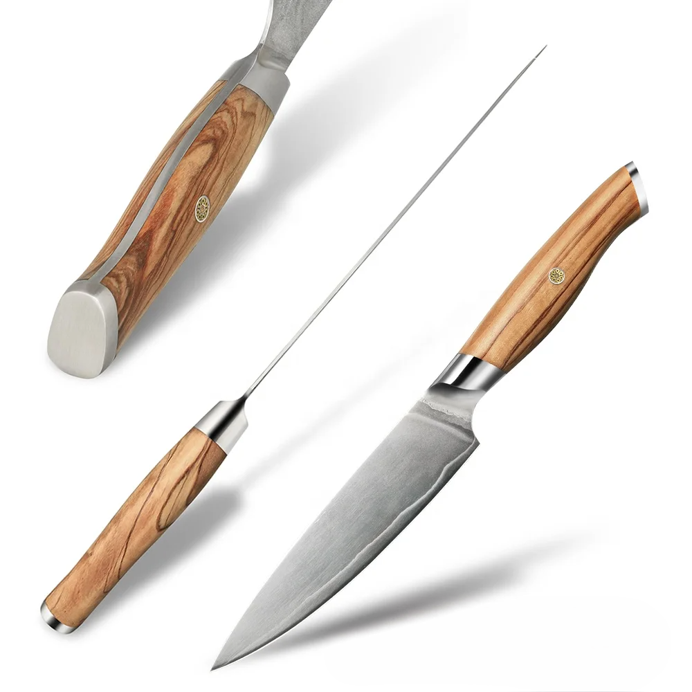 Petty / Filleting Knife, Hikari - VG-10 Blade with Olive Wood Handle – General Purpose Small Knife - Hikari 