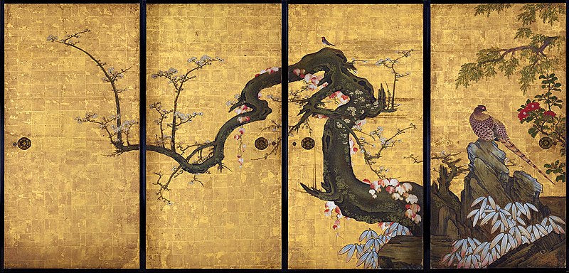 Traditional Japanese art painting featured by Hikari Knife